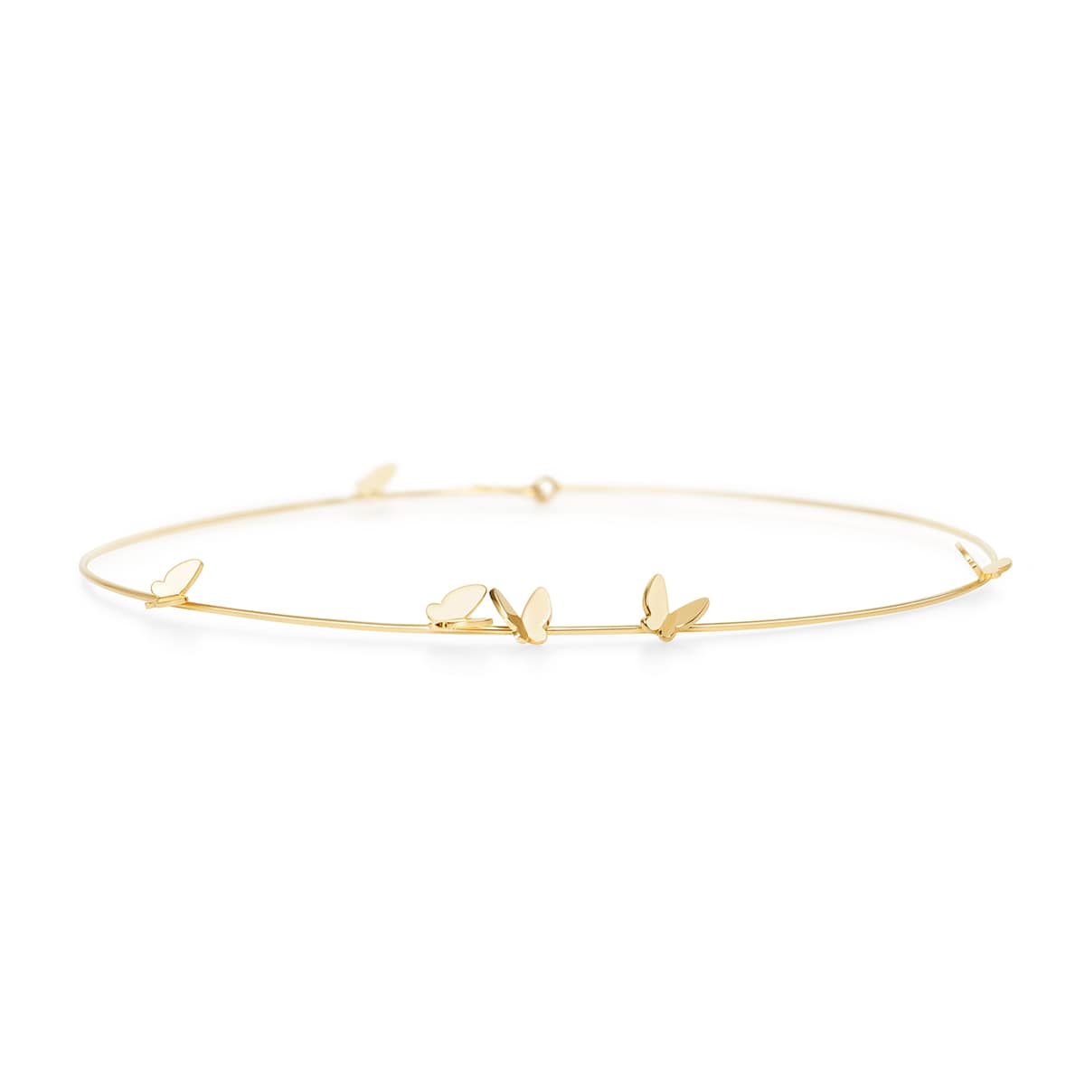 Choker ras du cou papillon brillant