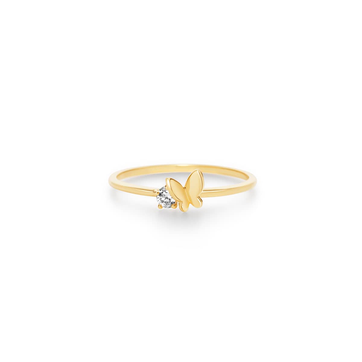 Bague petit papillon brillant