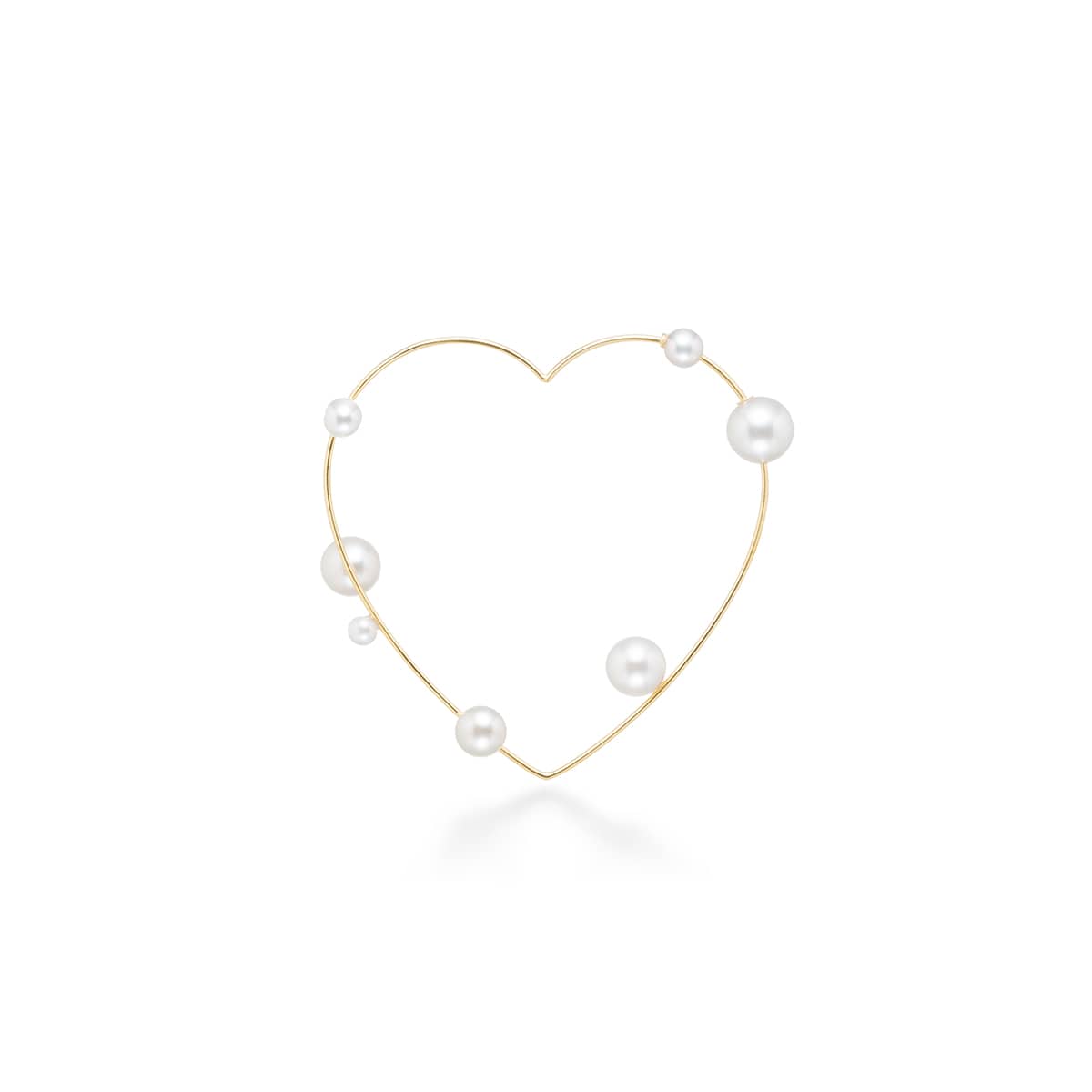 Boucle d'oreille bubble hoop heart