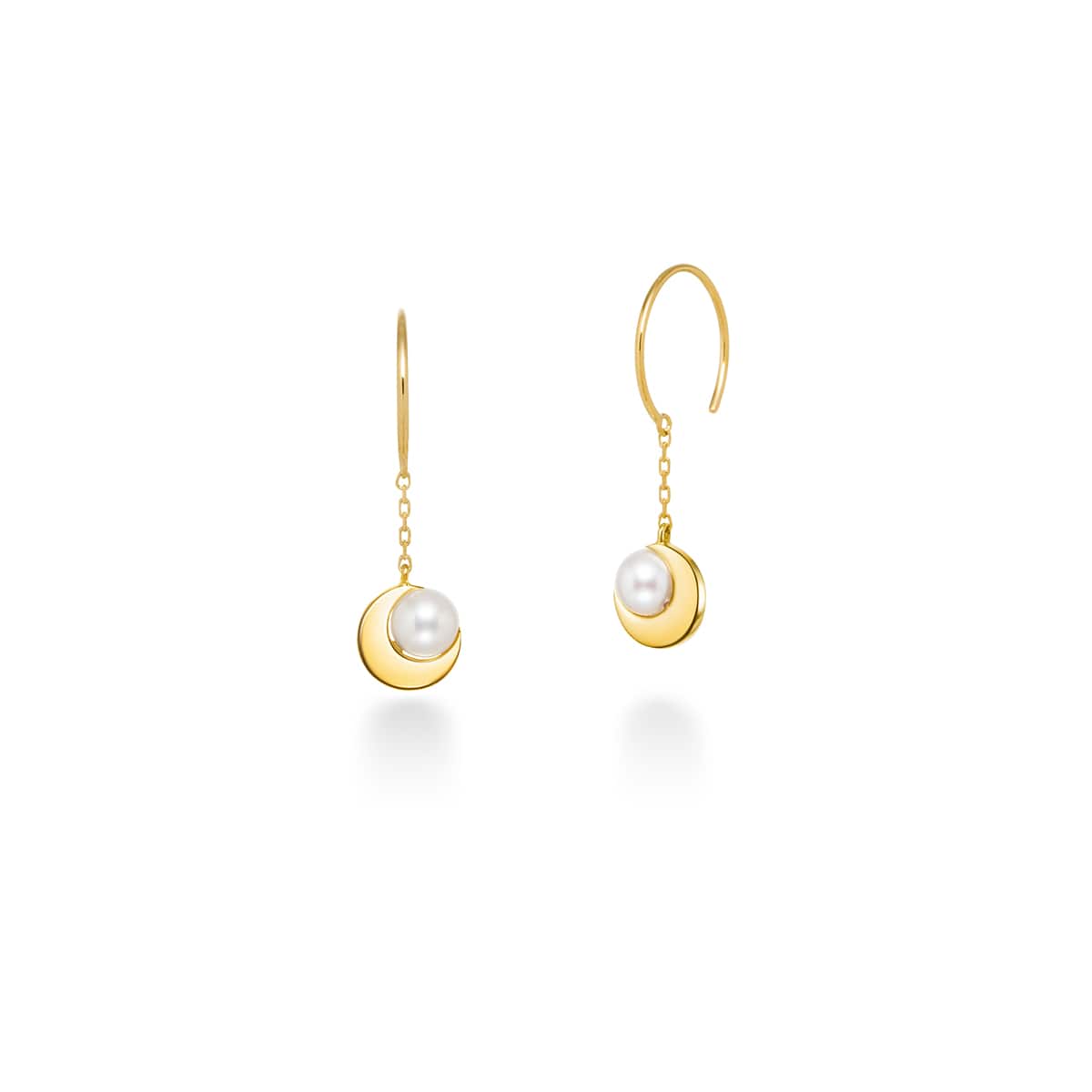 Boucles d'oreilles crescent pearl