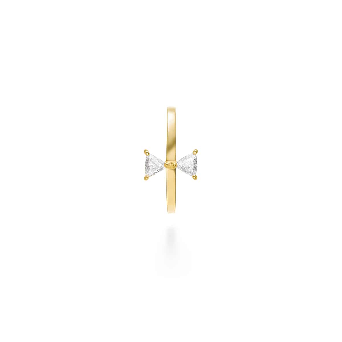 cerf-volant diamond hoop earring