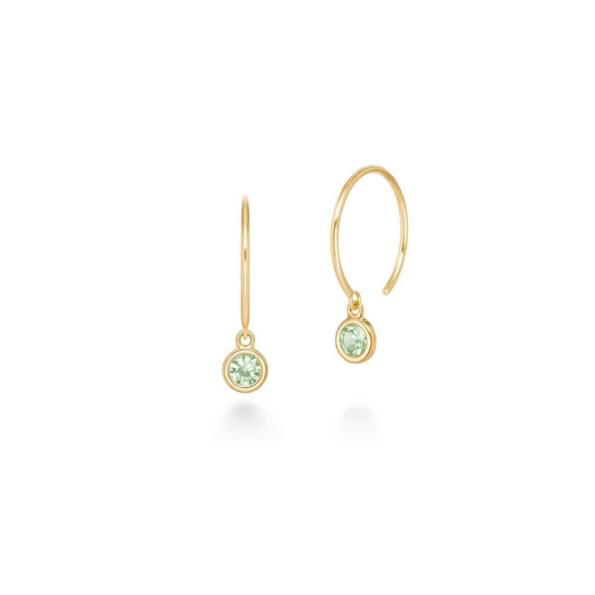 nudity color earrings (green garnet)
