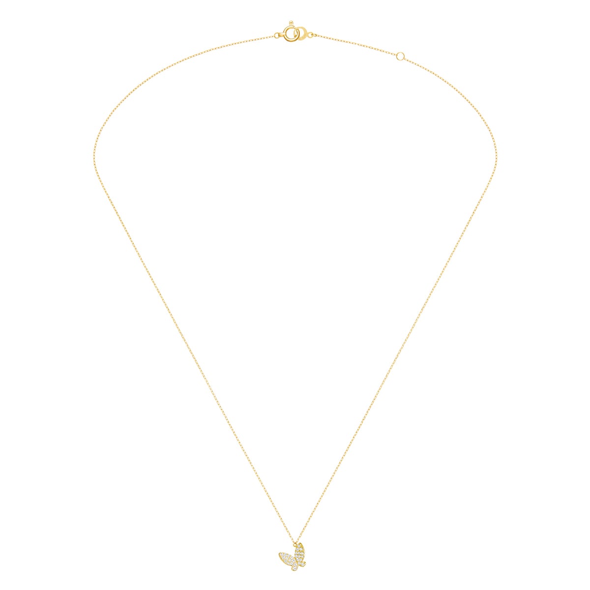 papillon brillant pavé項鍊