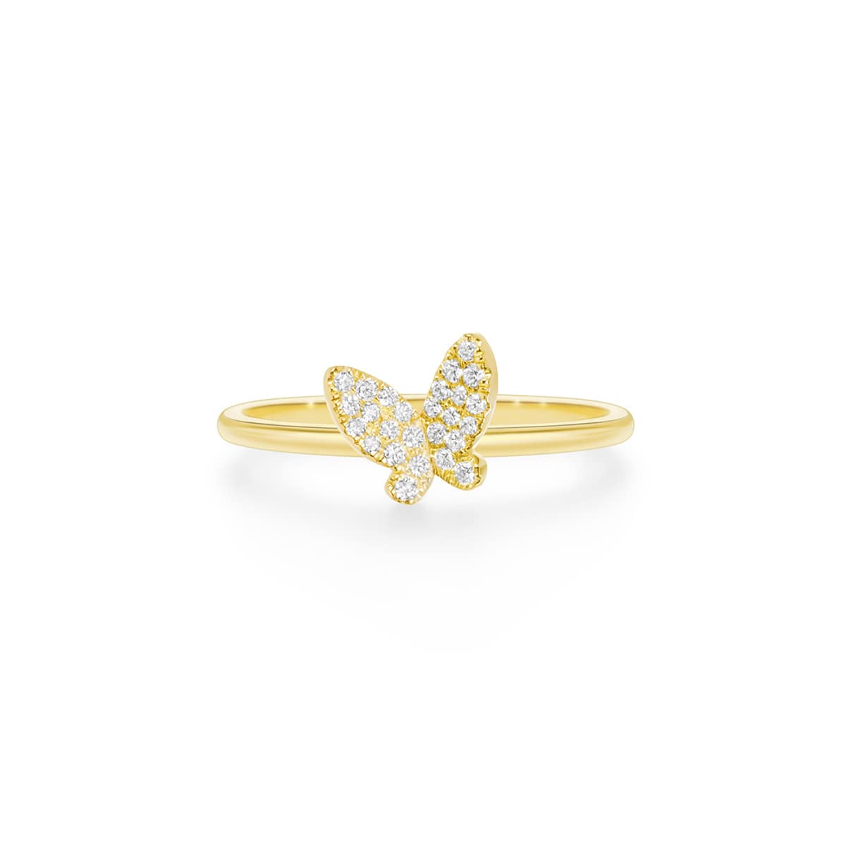 papillon brillant pavé戒指