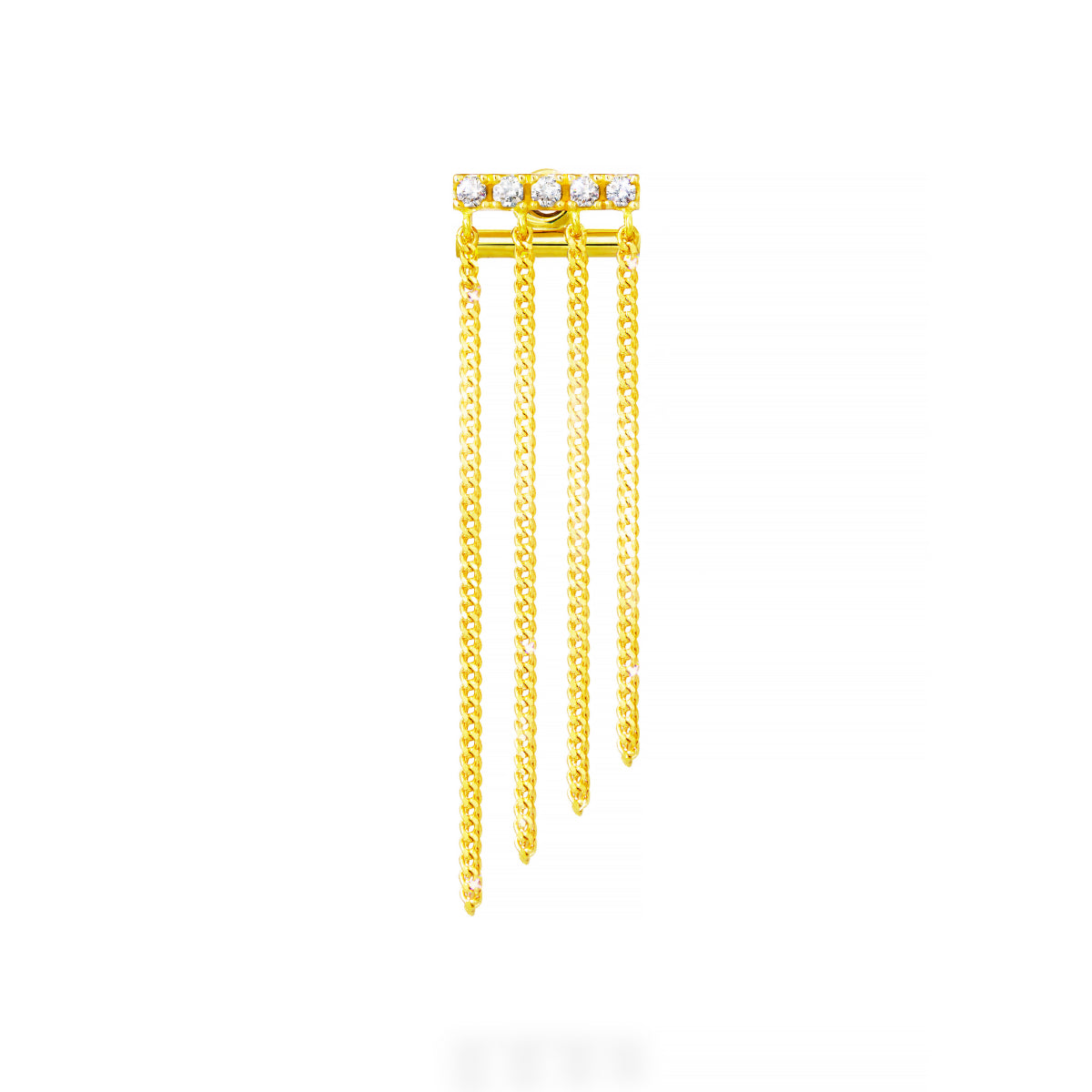 chandelier chain loop earring