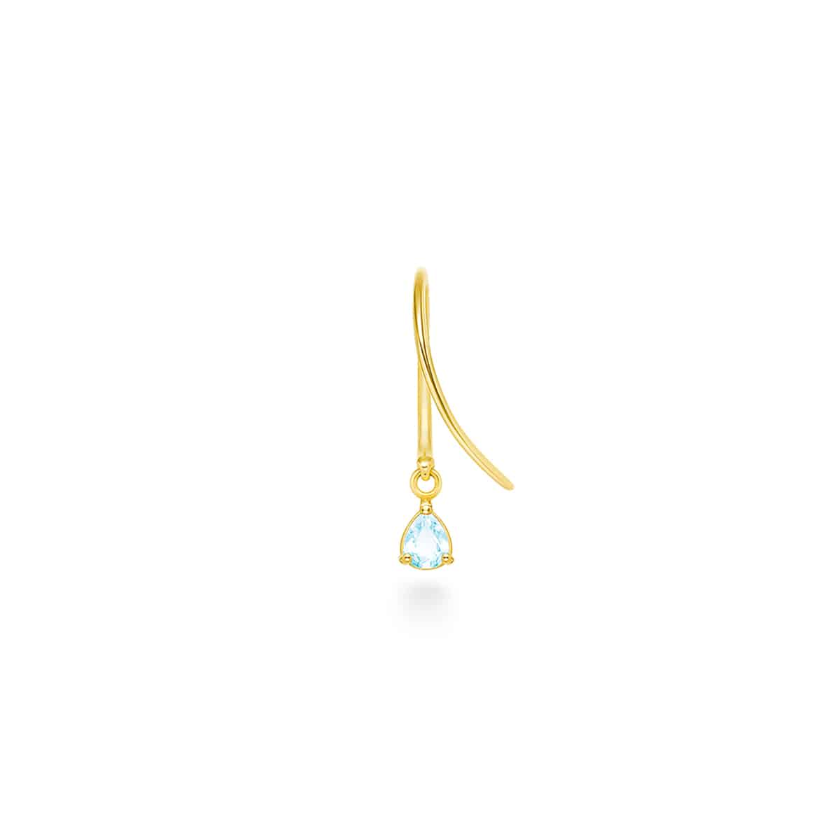 droplet in aquamarine earrings