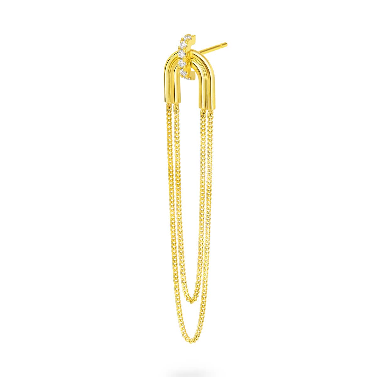 chandelier chain arch earring