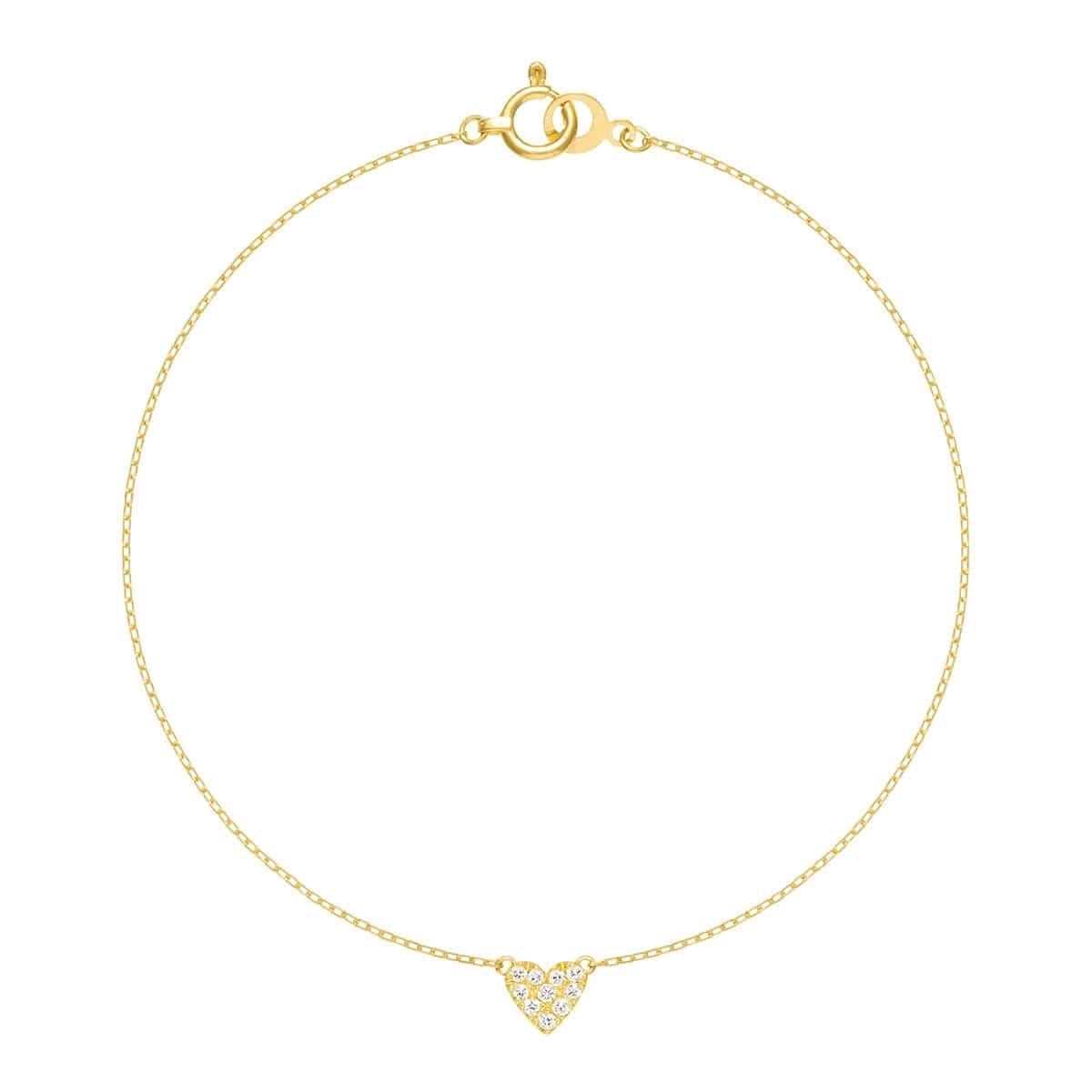 heart pavé 手鍊 (0.05克拉)