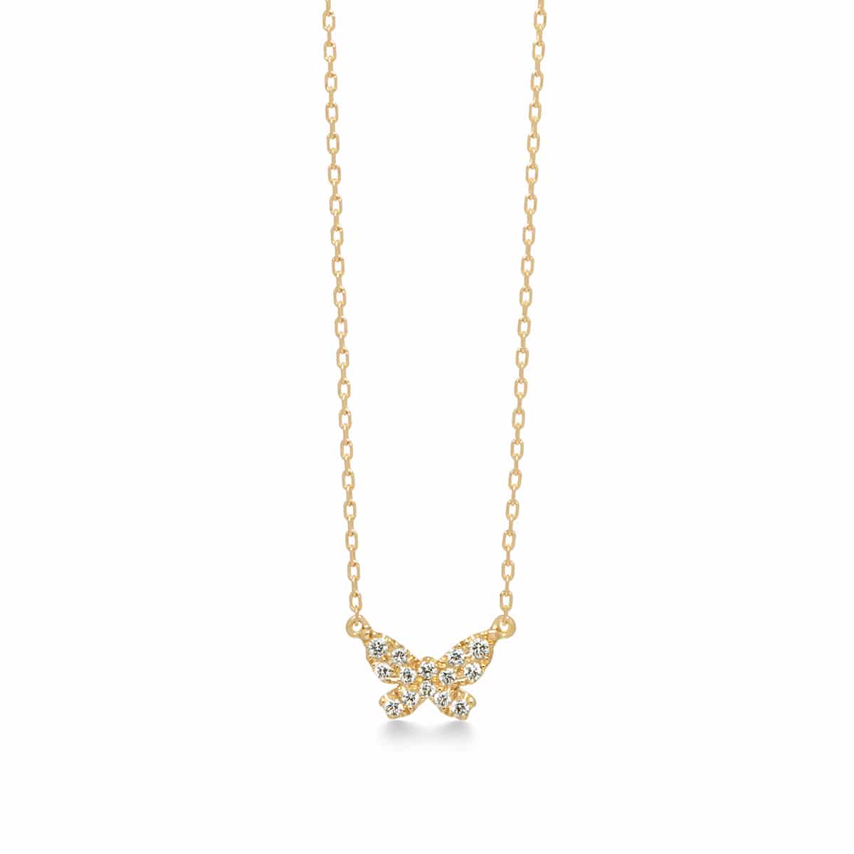 butterfly pavé 項鍊