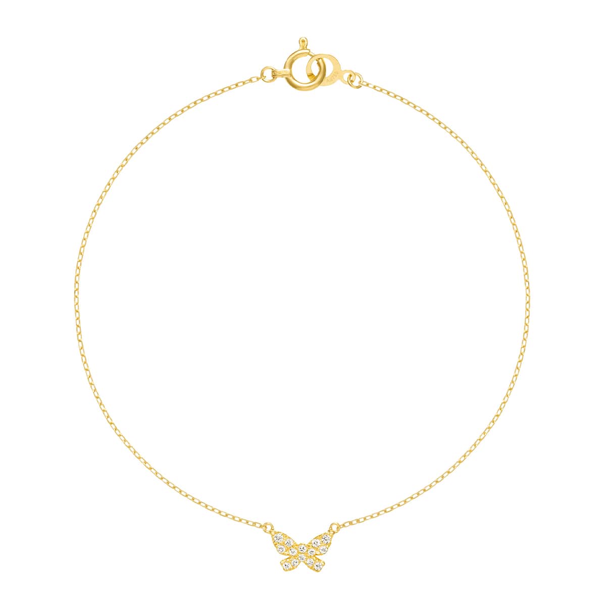 butterfly pavé 手鍊 (0.06克拉)
