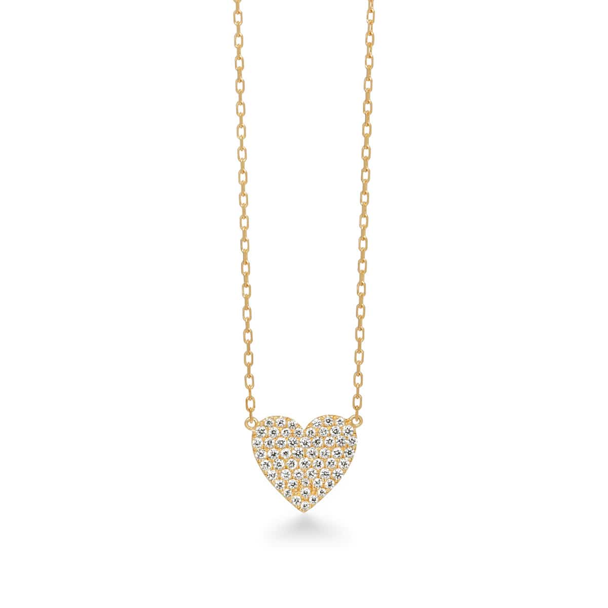 heart pavé midi 項鍊 (0.25克拉)