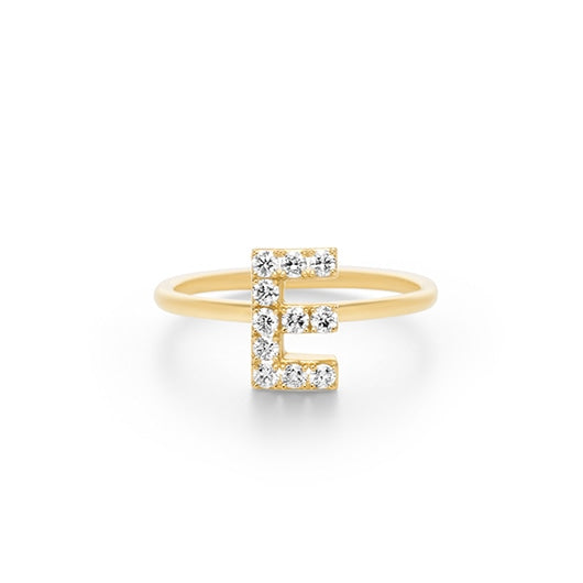 Bague première étoile lettre diamants E