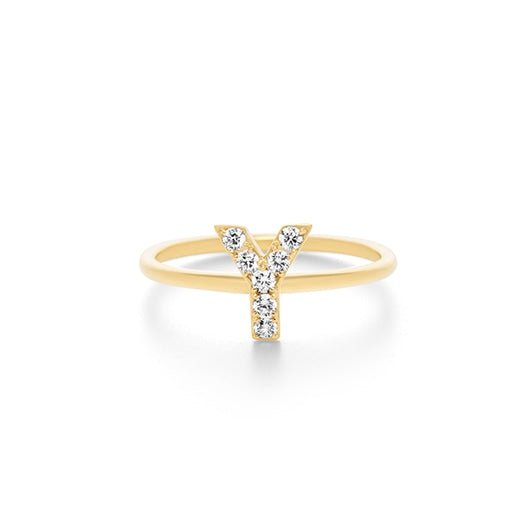 Bague première étoile lettre diamants Y
