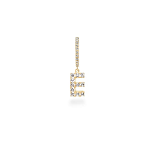 Boucle d'oreille première étoile lettre diamants E