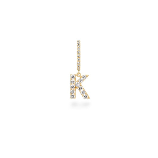 Boucle d'oreille première étoile lettre diamants K