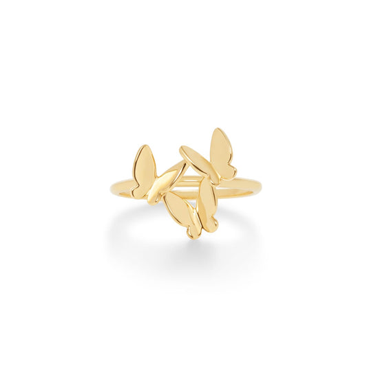 Bague papillon brillant