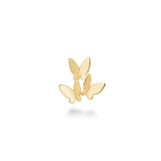 Boucle d'oreille papillon brillant