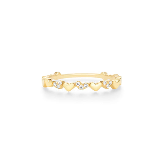 Bague anne heart pavé