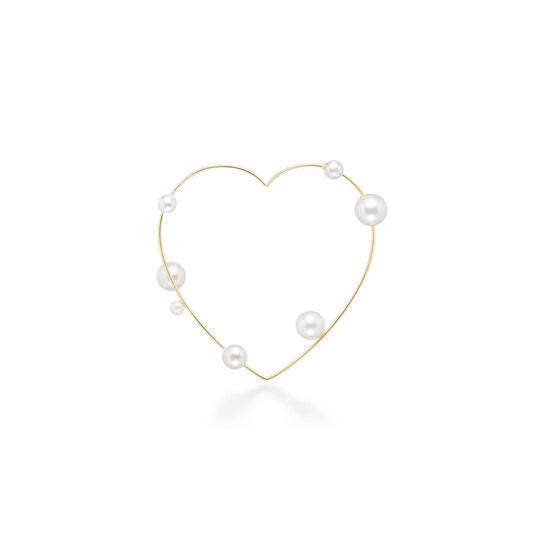 Boucle d'oreille bubble hoop heart