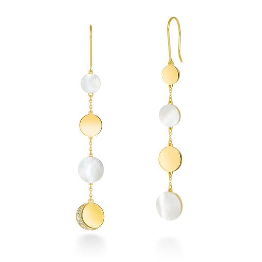Boucles d'oreilles lunar eclipse mother of pearl
