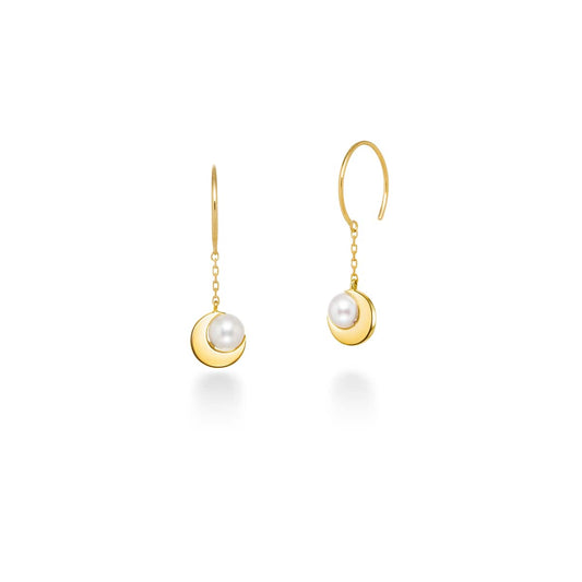 Boucles d'oreilles crescent pearl