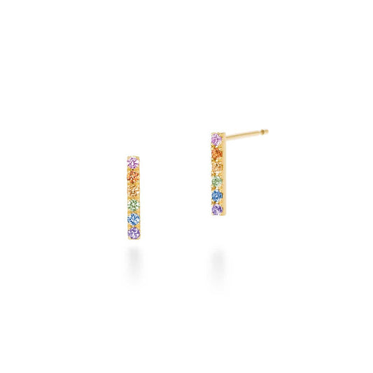 Boucles d'oreilles tina line (arc-en-ciel)