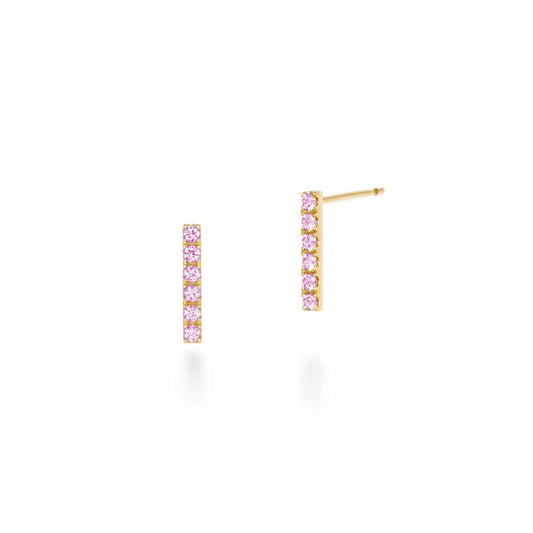 Boucles d'oreilles tina line (saphir rose)