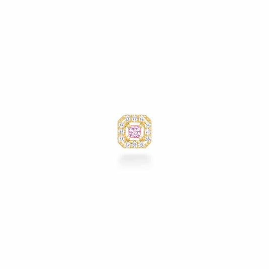 Boucle d'oreille tina coffret (saphir rose)