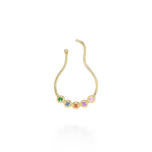 filament multi color stone earring