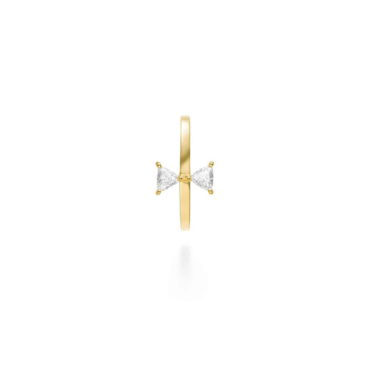 cerf-volant diamond hoop earring