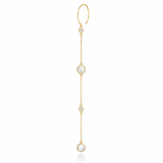 Boucles d'oreilles nudity grand mother of pearl long 