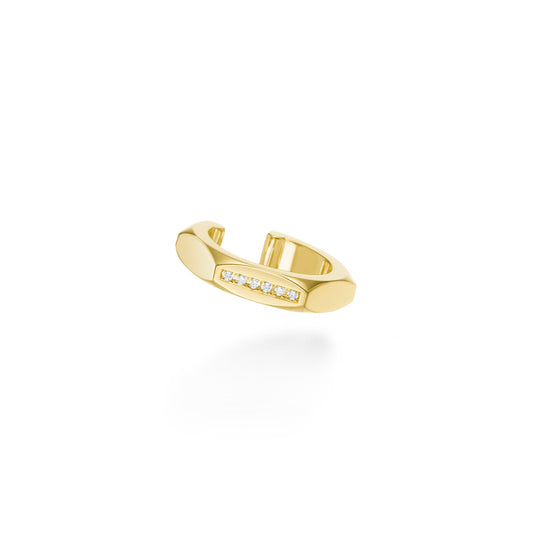 ruche facet diamond ear cuff