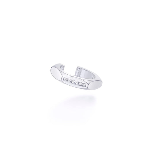 ruche facet diamond ear cuff