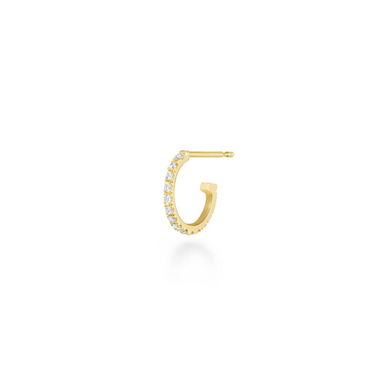scattered treasures diamond hoop earring