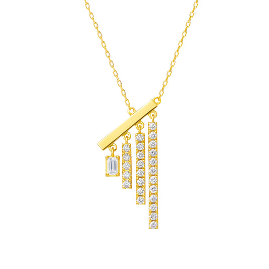 chandelier baguette necklace