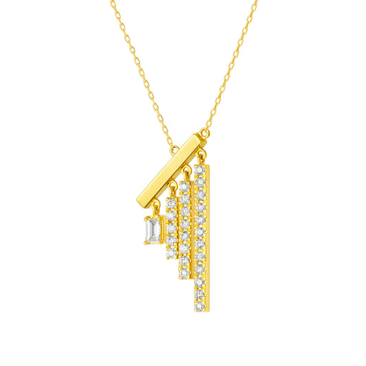 chandelier baguette necklace