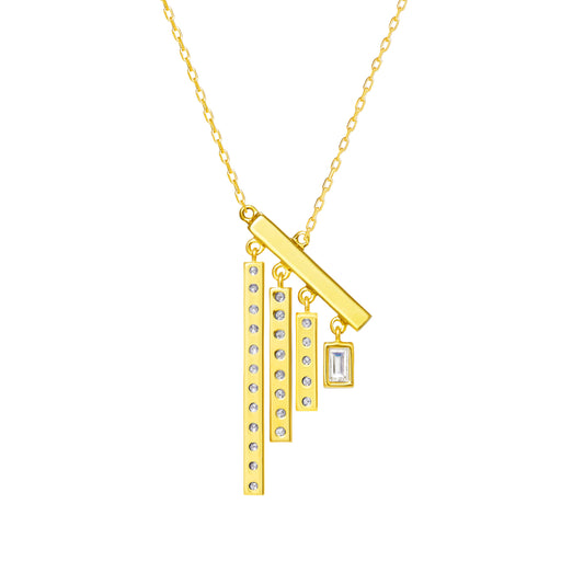 chandelier baguette necklace