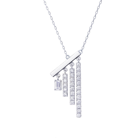 chandelier baguette necklace