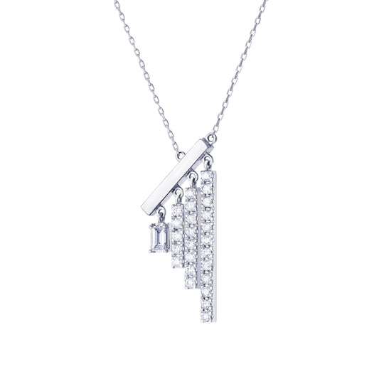 chandelier baguette necklace