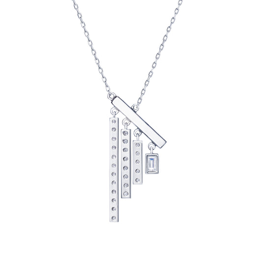 chandelier baguette necklace