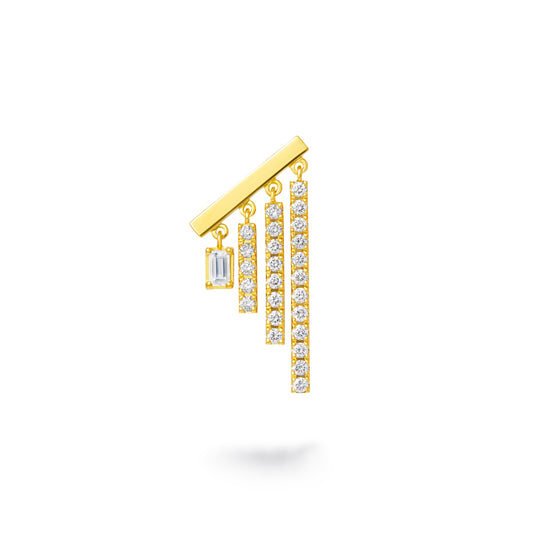 chandelier baguette earring