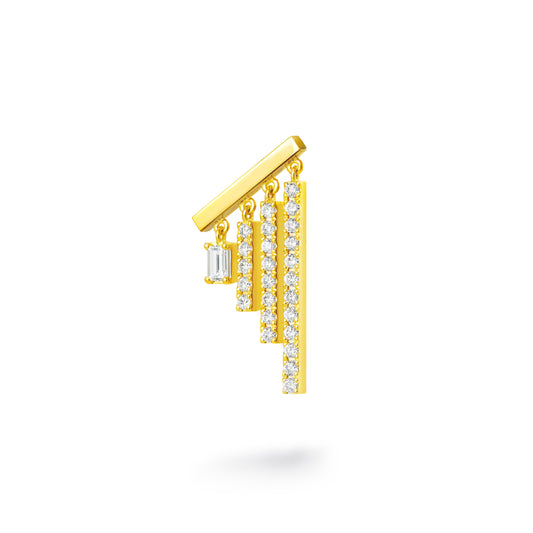 chandelier baguette earring