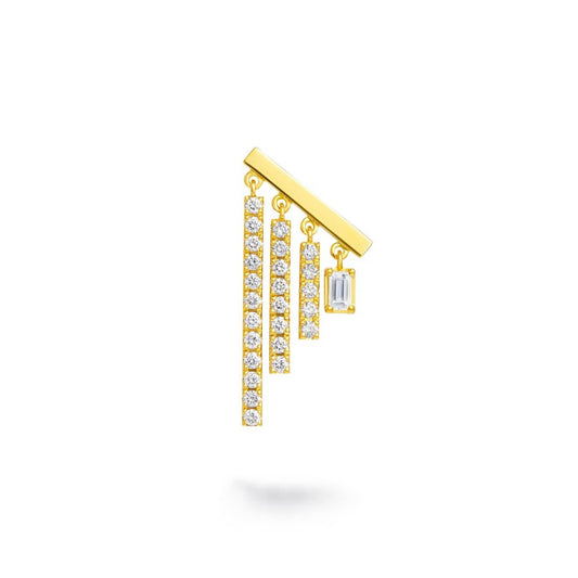 chandelier baguette earring