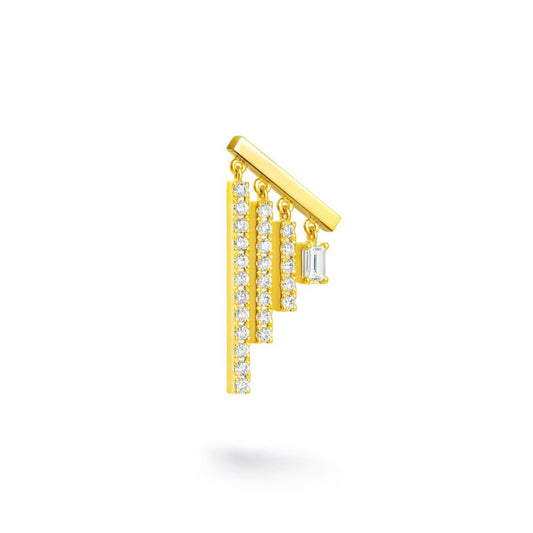 chandelier baguette earring