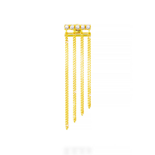 chandelier chain loop earring