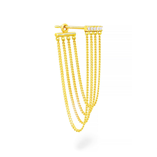 chandelier chain loop earring