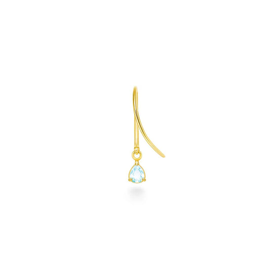 droplet in aquamarine earrings