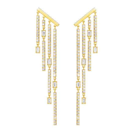 chandelier baguette grand earrings