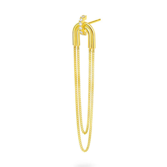 chandelier chain arch earring