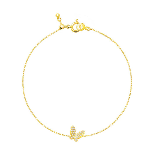 papillon brillant pavé 手鏈